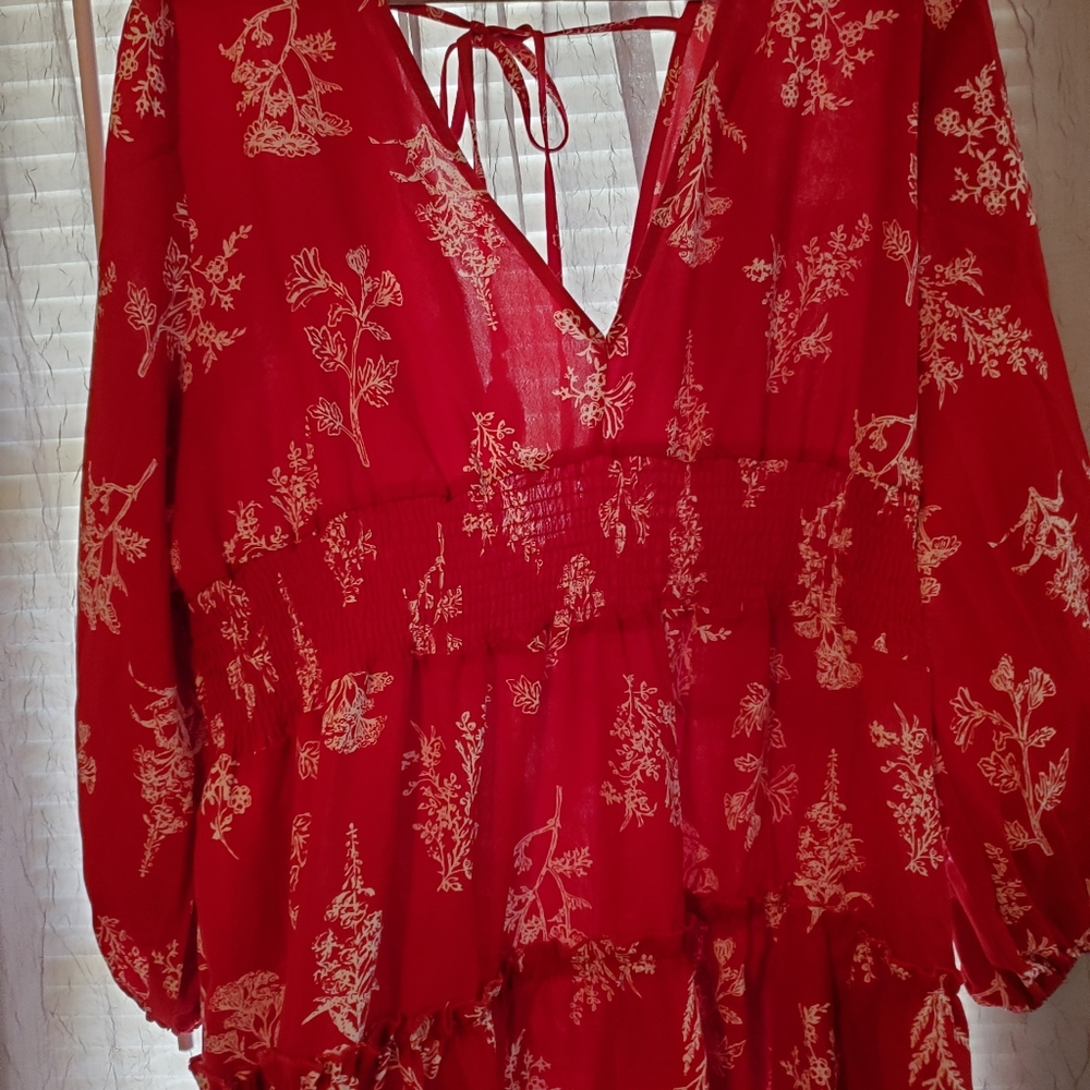 Deep v in back flowy dress